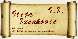 Ilija Kušaković vizit kartica